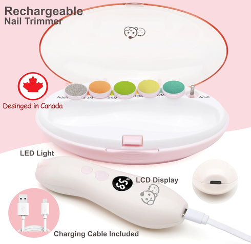 Royal Angels 22 1 Trimmer Set 2 4-in-1 Rechargeable in Electric Nail Value (WhitePink) & Pcs Nose, Nail & Ear Cleaner