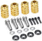 RCLIONS 12mm Brass Wheel Spacers +20mm Extension Wheel Hubs Hex for TRX4 1/10 RC Crawler Truck