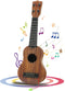 Kids Ukulele Musical Toy, 17 Inch 4 Steel Strings with Pick, Early Educational Learning Instrument Gift for Ages 3-6