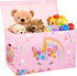 Large Toy Box Chest - Collapsible Sturdy Organizer for Kids, 25"x13"x16" Pink Toy Storage Bins with Lids