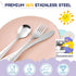 VITEVER 10-Piece Toddler Utensils, Kids Stainless Steel Silverware Set, Safe Forks and Spoons, Dishwasher Safe