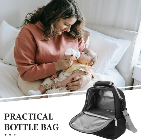 ERINGOGO Insulated Bottle Cooler Bag for Breast Milk Storage, Portable Nursing Bottle Organizer with Thermal