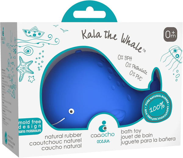 caaocho Pure Natural Rubber Bath Toy - Kala The Whale Baby Toy