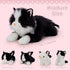 5Pcs Set, 20 inch 4 Tezituor Cat Stuffed Animals Large Realistic Stuffed Cat with Cute Kittens Baby, Soft Black