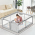 Baby Playpen Playard, 50x50 Baby Fence with Gate, Sturdy Safety Indoor & Outdoor Activity Center
