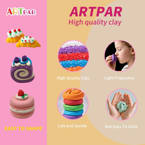Set,Ultra 12 ARTPAR Air Dry Clay for Kids,Modeling Clay Kit,Model Magic Sculpting Light & Soft, Safe Non-Sticky | Box