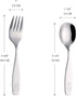 ANNOVA Kids Silverware 12 Pieces - Children's Safe Flatware Set, Stainless Steel, 6 Forks & 6 Dinner Spoons (Engraved