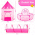 PigPigPen 3pc Kids Play Tent - Princess Tents with Ball Pit, Crawl Tunnel for Toddlers, Indoor & Outdoor Playhouse Toys