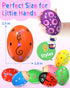 9 Pack Wooden Percussion Musical Shake Easter Eggs with Toys Inside, Montessori Gifts for Kids Ages 3-5