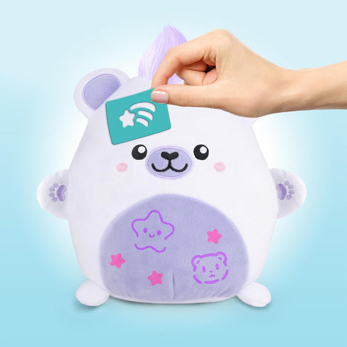 Set Canal Toys Airbrush Plush Kawaii Squish Bear: Includes Plush Bear, Airbrush and Stick on Stencils; Color and wash