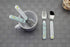 ANNOVA Kids Silverware Set, 6 Pieces Stainless Steel Children's Flatware, 3 x Forks, 3 x Dinner Spoons, Plastic Handle,
