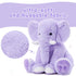 19.6inch MorisMos Large Elephant Stuffed Animal, Soft Stuffed Elephant Plush Companion Gifts for Girls Boys, Purple