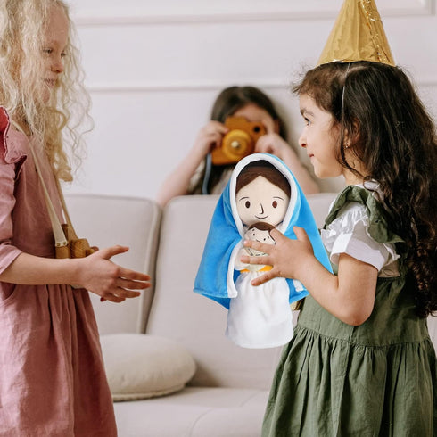 Yelakey Guardian Mary Plush Jesus Doll - Perfect for Baptism and Religious Events