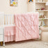 3-Piece Pink Crib Bedding Set for Girls - Ultra Soft & Skin