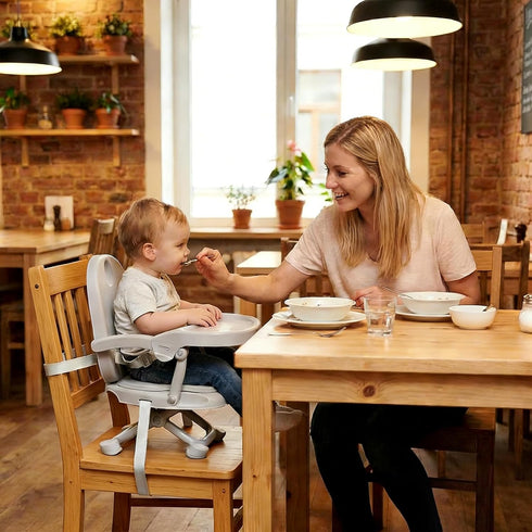 3in1 4 Baby Booster Seat for Dining Table with Removable Tray & Cushion, Portable Toddler Booster Seat, Height