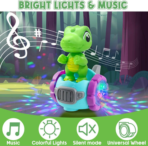 1-3, 3 2-4, 1-3 4 5 6 7 Dinosaur Robot Car Toy with Lights & Music, Toddler Toys Dinosaur Universal Cars, Toys for Year