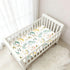 miaozhen 1 Pack 52x28 Cotton Crib Sheets for Baby Boys Girls Comfy Breathable Off White Playful Chameleon Colorful