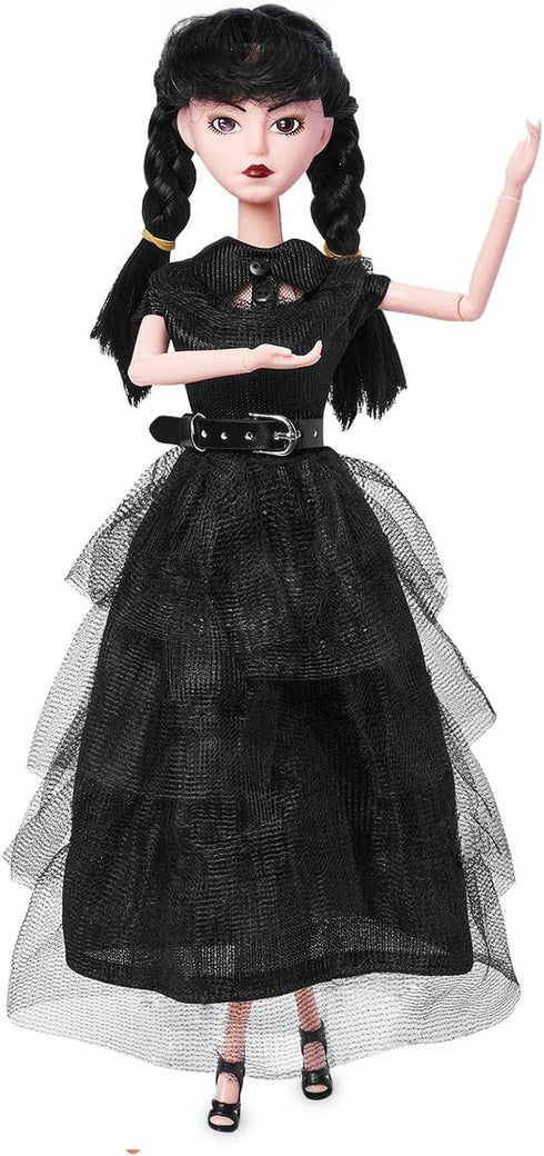 Girls Dolls in Gift Box - 11.5 Inch Black Doll with Black Dress, High Heels & Hair, Gift for Kids & Fans
