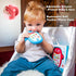 Baby Shark Cell Phone Toy with Removable Teether Case, Light, Music & Adjustable Volume for Kids 0-6 Months (Red)