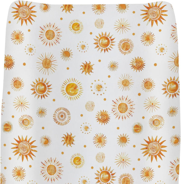 ZoUbqchY Watercolor Boho Suns Changing Pad Covers for Baby Girls Boys Tribal Sun