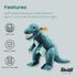 Steiff Thaisen T-Rex Plush - Premium Stuffed Animal, Dinosaur Toys for Kids, Soft Cuddly Friends (Blue, 14")