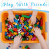 3 15 Inch 3 Suzile Pcs Portable Sensory Bin Sand Tray with Lid, Colorful Plastic Sandbox, Christmas Large Tray Fill