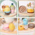 23pcs Set Set Set Playset Wooden Tea for Little Girls, Toddler Tea Wooden Toys Play Kitchen Accessories with Cupcake
