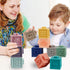 Mini Tudou Baby Blocks Soft Building Blocks, Educational Squeeze Play Toys with Numbers, Animals, Shapes, 12PCS for 6