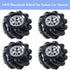 4WD Metal Smart Car Chassis - MC100 Remote Control Robot Platform Kit with 60mm Mecanum Wheel for Arduino/Raspberry Pi