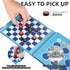 2 in 1 Travel Checkers Sets, Magnetic Foam Pieces Board Game for Kids and Family (Checkers & Tic-Tac-Toe)