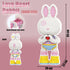 Animal Love Heart Rabbit Micro Building Blocks Set (8000PCS, 55cm High) - Gift for Adults and Kids