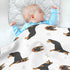 30X40 Swaddle Blanket Bohemian Shepherd Dog Cotton for Infants, Receiving, Lightweight Soft Swaddling for Crib