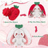 13.7inch MIAODAM Strawberry Bunny Plush Toy-Soft Huggable Stuffed Animal for Kids & Collectors, Birthday Present