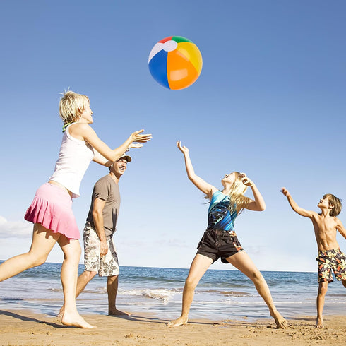 3 Otters 4PCS Beach Balls - 10inch Inflatable Pool Balls for Tropical Theme Party Favors