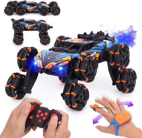 HuiJuKeJi Gesture Sensing RC Stunt Car Toy for Kids, 2.4GHz Remote Control