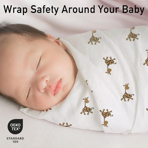 6 Pack GLLQUEN BABY Receiving Blanket Boy Cotton Muslin Swaddle Blankets Girl Newborn Squares Breathable & Soft Thin