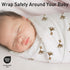 6 Pack GLLQUEN BABY Receiving Blanket Boy Cotton Muslin Swaddle Blankets Girl Newborn Squares Breathable & Soft Thin