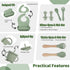 17 Set, 6+ Baby Led Weaning Supplies, Piece BPA-Free Silicone Feeding Eating Essentials Baby Utensils with Suction