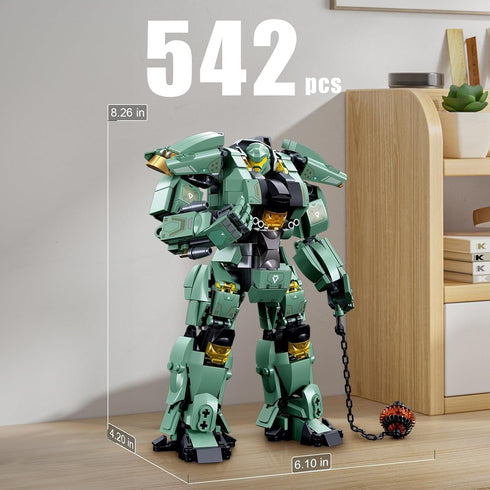 Set,Destroy 542 14+ HIGH GODO Transforming Mech Robot Building Blocks Warrior City Action Mech Model Building Kit