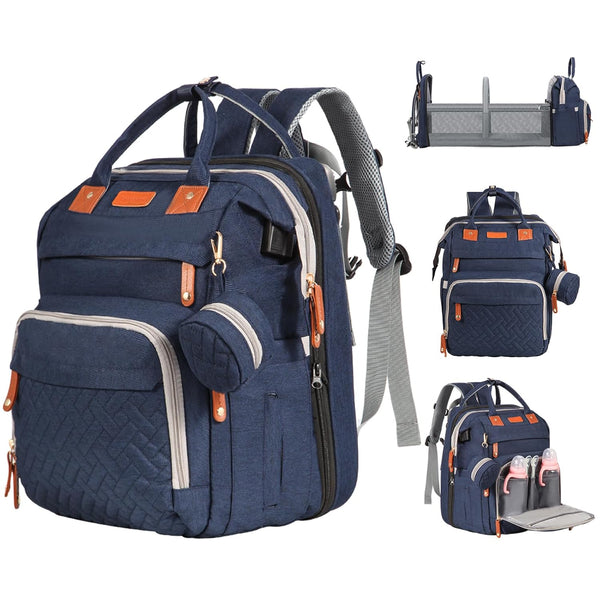 JOYCE Baby Diaper Bag Backpack, with Diaper Changing Station, Multi-functional Travel Waterproof