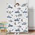 Watercolor Police Vehicles Car Motorcycle Helicopter Baby Blanket for Boys Police Dogs Flannel Swaddle Blanket Soft Receiving Blankets Newborn Nursery Toddler Daycare Crib Bed Blanket Playmat 30x40 by Hwmmbh