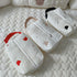 LFRXION Embroidered Bear Wet Wipe Pouches Portable Baby Wipe Holder Embroidery Baby Storage Bag for Travel