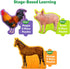 Skillmatics Step by Step Puzzle - 40 Piece Farm Animal Jigsaw, Educational Montessori Toy for Kids Ages 3-5+