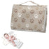 CHUROUSY Dog Paws Portable Diaper Changing Pad with Wipes Holder, Brown and White Paw Foldable Baby Diaper Changer