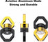Swing Swivel, 35KN Safety Rotational Device, Swing Spinner for Web Tree Swing, Aerial Dance, Black-Gold