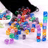 AUSTOR 100 Pieces Dice Set, 12mm Game Dice, Translucent Colors for Tenzi, Farkle, Yahtzee