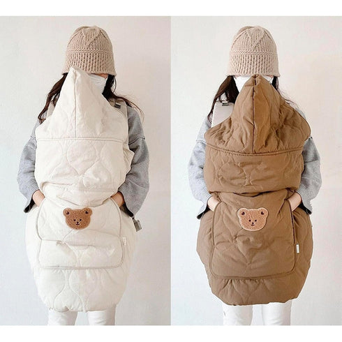 RASTKY Baby Carrier Cover Soft Windproof Breathable Infant Hooded Blanket for Stroller, Newborn Universal Hoodie