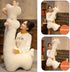 Hofun4U 39 Inch Llama Plush Pillow, Alpaca Stuffed Animal, Christmas Holiday Birthday Gift (White)
