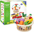 Victostar Magnetic Wooden Cutting Fruits and Vegetables Play Toy Set with Basket