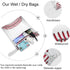 visesunny 2Pcs Baseball Sport Wet Bag with Zippered Pockets Washable Reusable Roomy